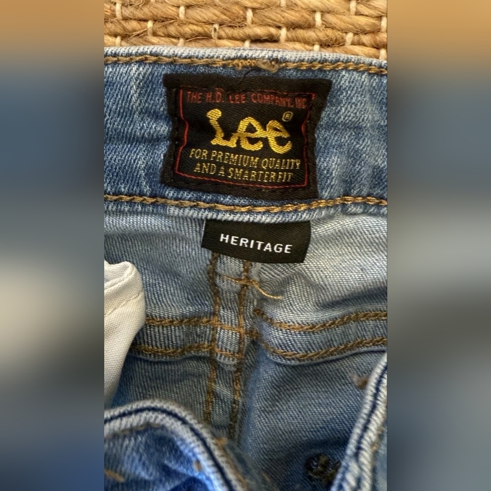 Lee Heritage Skinny Hi Rise Jeans Kelly Mid Med Wash Stretch Denim 4 M - Picture 4 of 5